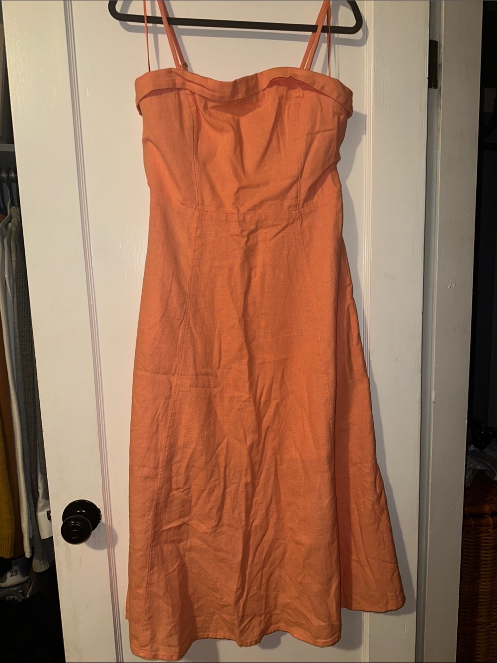 Abercrombie & Fitch Coral Orange Midi Sundress